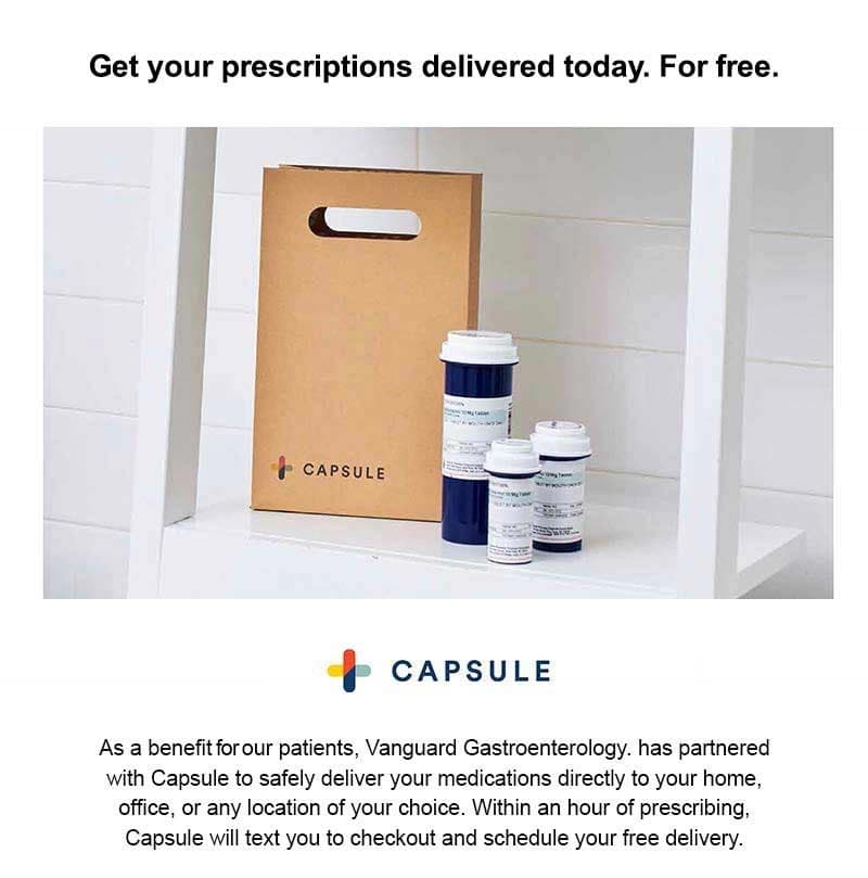 Capsule pharmacy — free, same-day delivery