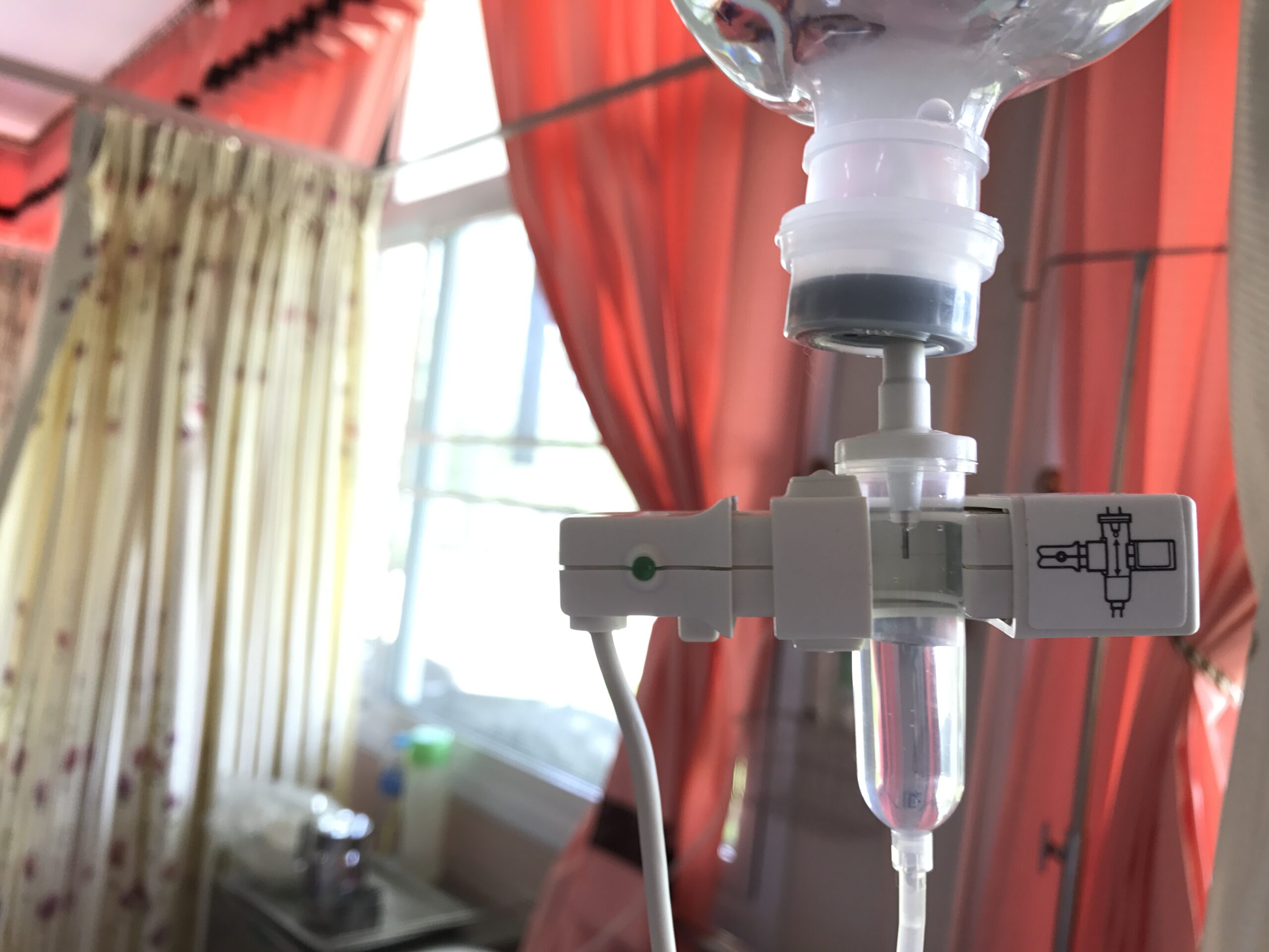 IV drip in gastroenterology clinic for infusion therapy