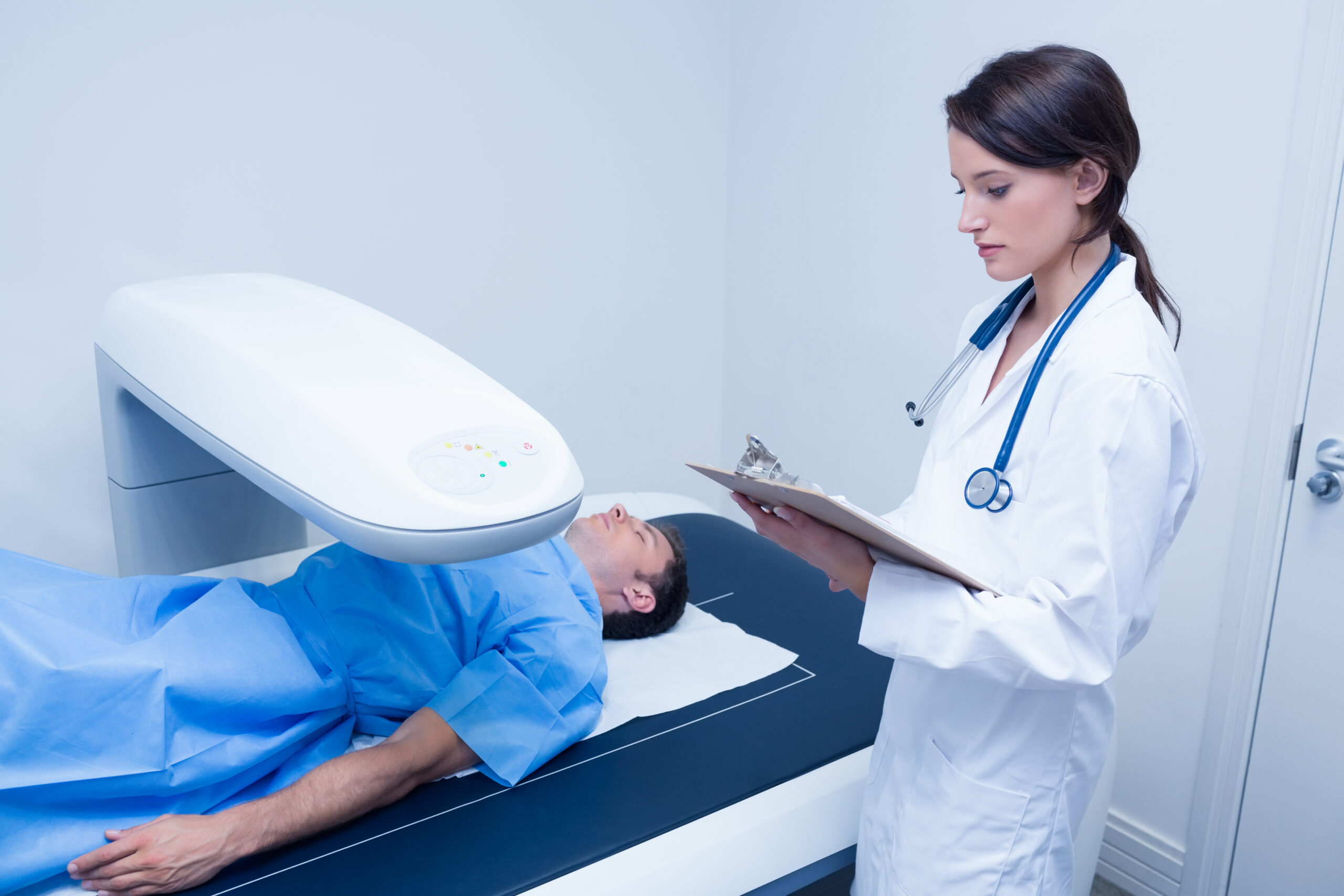 Gastroenterologist performing an endoscopy procedure