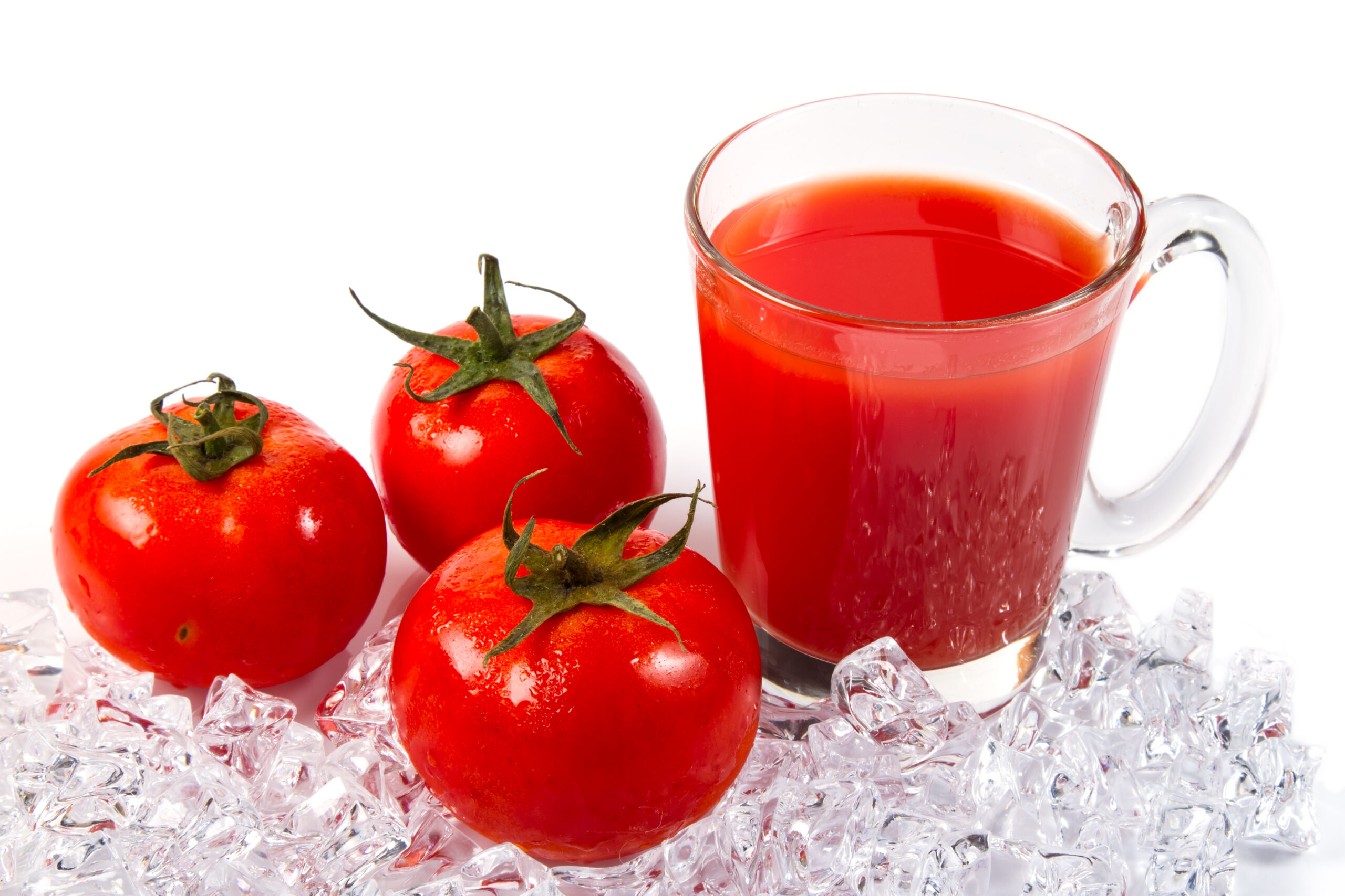 Illustration of tomato juice effects on digestive health and potential triggers