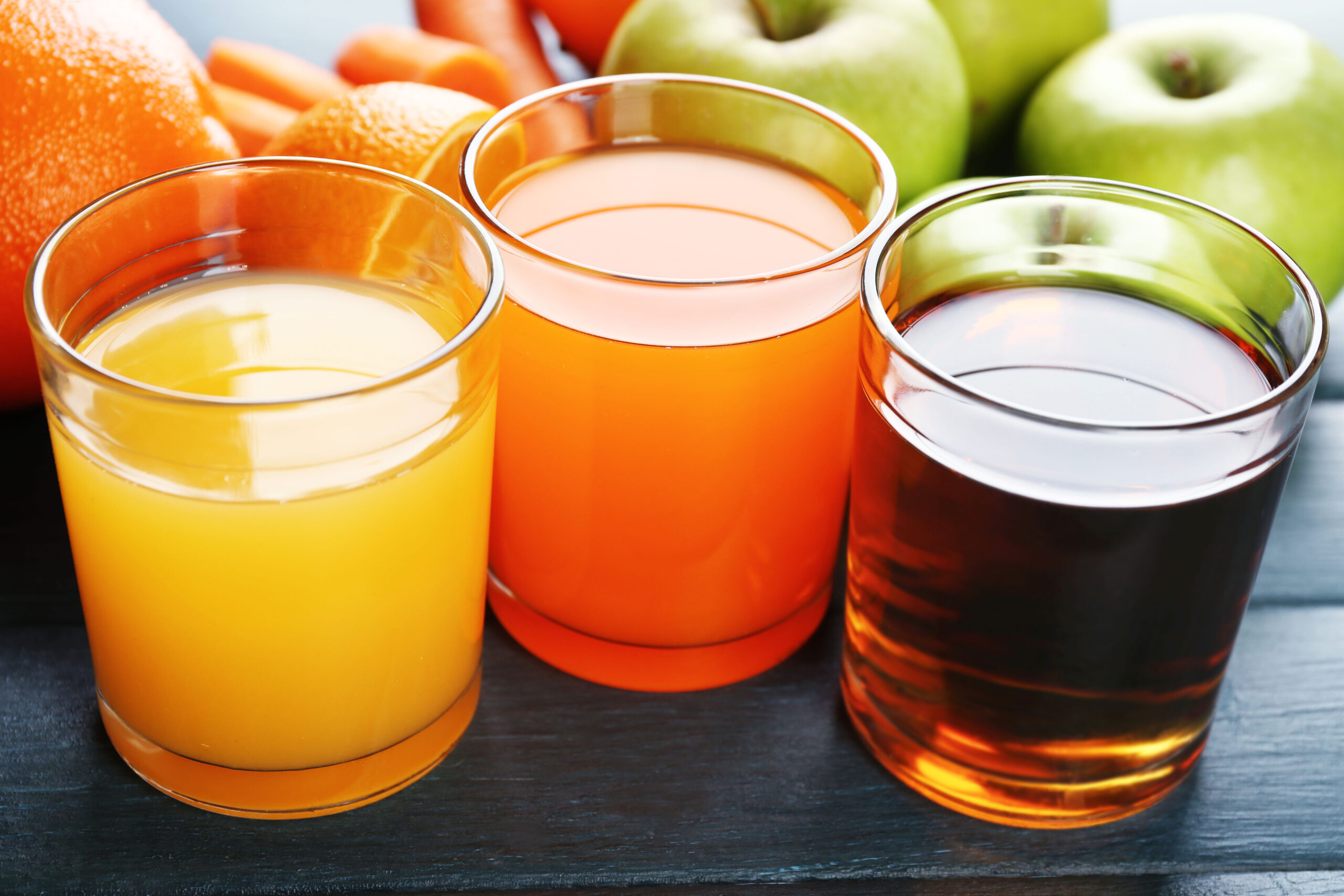 Illustration of low acid fruit juices for GERD relief